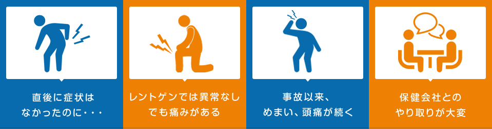 交通事故後、こんなことにお困りではないですか？